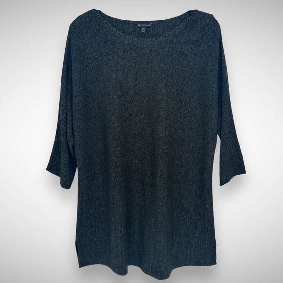 Eileen Fisher System Knit Wool Blend Sweater Top Size Medium Quarter Sleeve‎ - Picture 1 of 6